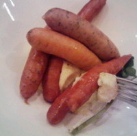 ドイツ屋台のソーセージ