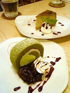 抹茶のロールケーキ