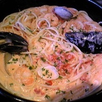 地中海風　海老とあさりのスープスパゲッテ…