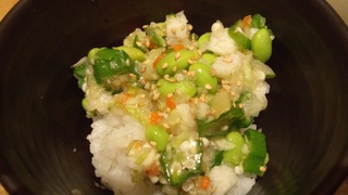 刻み菜漬けのぶぶだし茶漬け