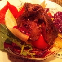 地鶏レバーのサラダ