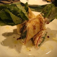 生ハムとルッコラのクレープ巻