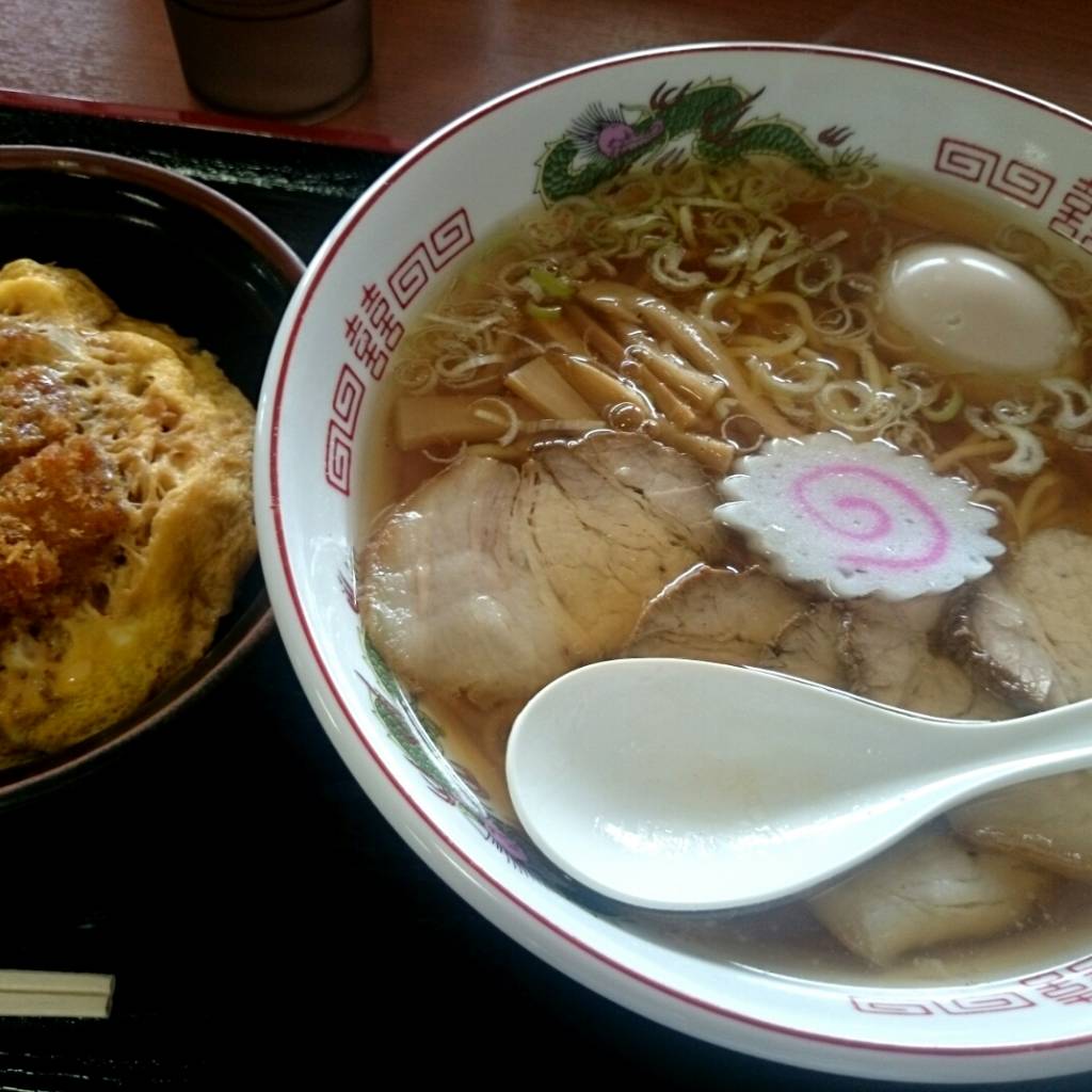 もりそば　カツ丼セット