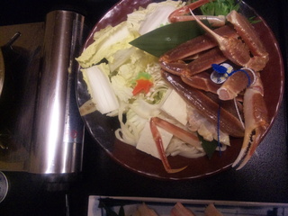 活松葉の蟹すき鍋