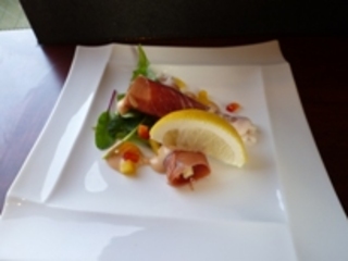 季節野菜のプロシュート包み