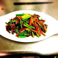 砂肝とニンニクの芽のオイスターソース炒め