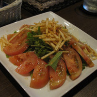 水菜とトマトのパリパリサラダ