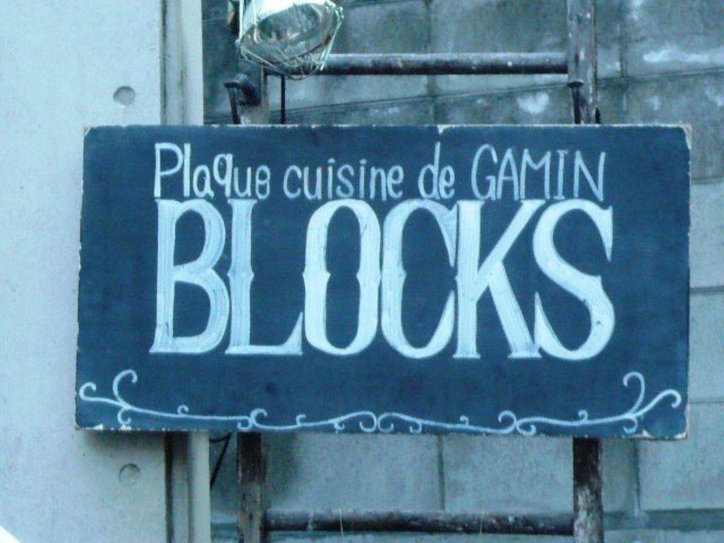 Plaque cuisine de GAMIN BLOCKS