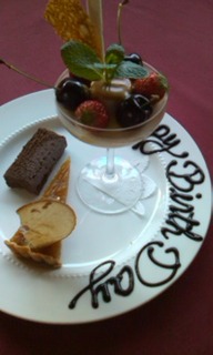 お誕生日コースのデザート