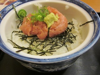 海老天ぷらうどんとまぐろたたき小丼