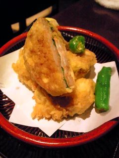 レンコン海老しんじょうのはさみ揚げ