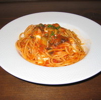 茄子と卵のモッツァレラ