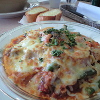 モッツァレラチーズの焼きパスタ