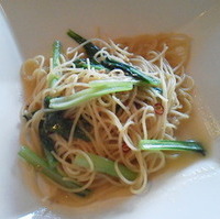 小松菜のペペロンチーノ