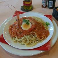 エビとトマトクリームソース