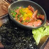 マグロと焼き茄子のユッケ仕立て    韓国海…
