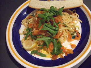 桜えびの明太ペペロンチーノ　バジル風味