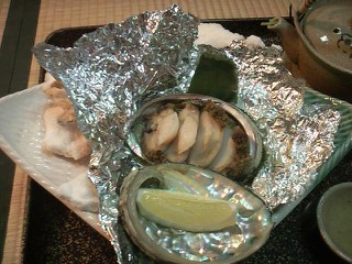 アワビの塩釜焼き