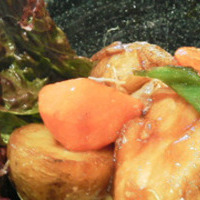 鶏と野菜の黒酢あん定食