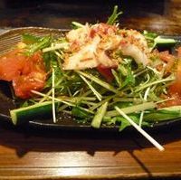 蛸と水菜のシャキシャキサラダ