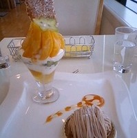 ミニマンゴーパフェとモンブラン