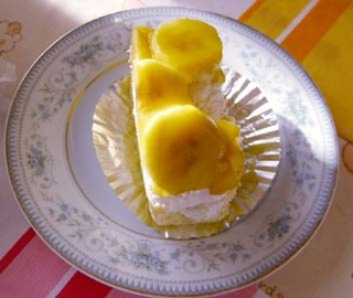 バナナのショートケーキ
