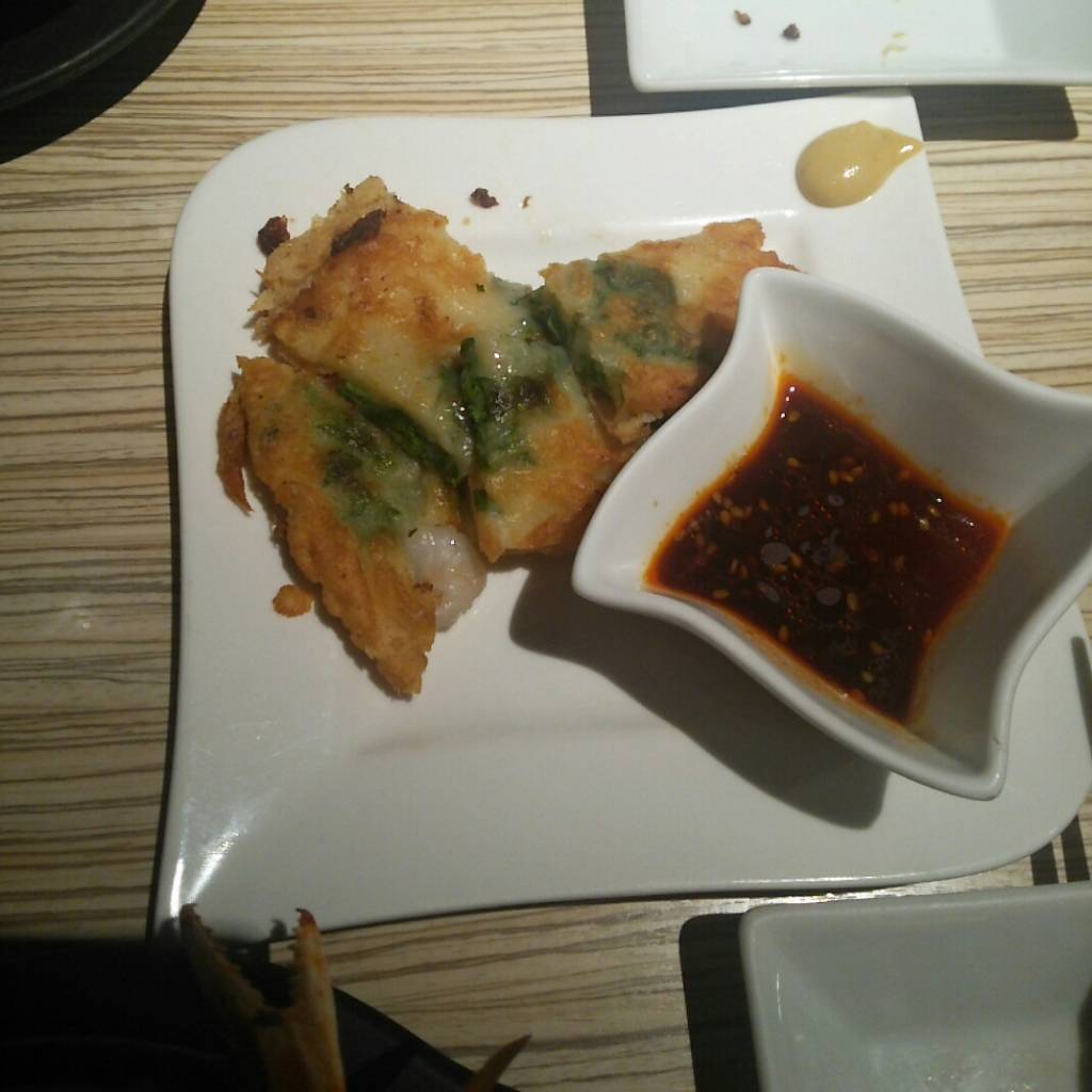 エビと菜の花のチヂミ