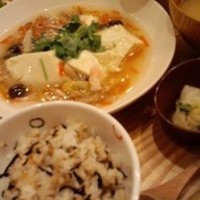 おぼろ豆腐と野菜の煮込み蟹あんかけ定食
