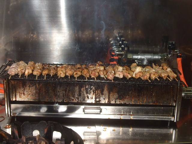 焼き鳥皮、レバー、ネギ間、カシラ