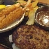 ハンバーグ＆エビフライセット