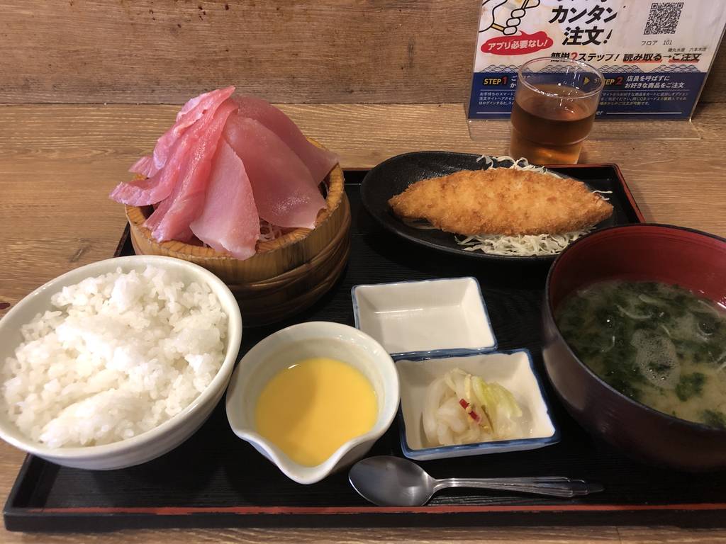 まぐろ2種盛り定食