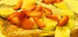 苺とバナナのパンケーキ