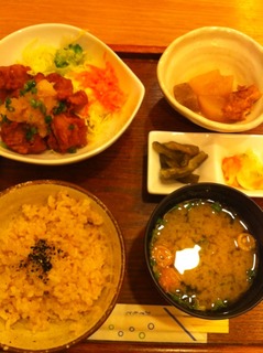 鶏の唐揚げ おろしポン酢定食