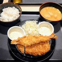 ロースかつ＆有頭大海老フライ（１尾）定食