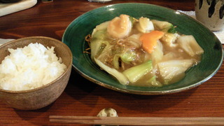 麺ランチ　五目あんかけ焼きそば