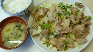 豚バラにんにく焼定食