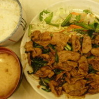 豚肉とニラスタミナ炒め定食