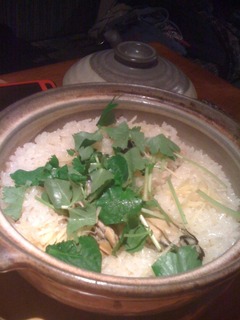 牡蠣の土鍋ごはん