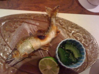 活け鮎塩焼き