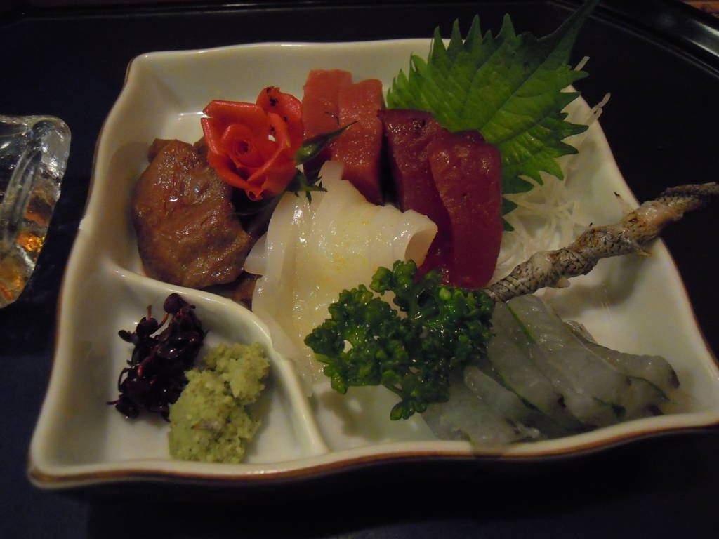 穴子のおつまみ 刺身盛り合わせ