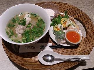チキンのフォーと生春巻きセット