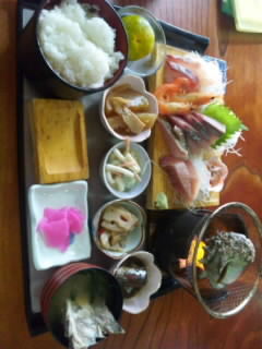 刺身・サザエ定食