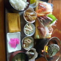 刺身・サザエ定食