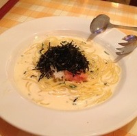 明太子のクリームソースパスタ