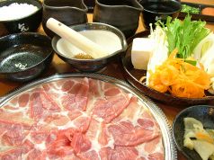 しゃぶしゃぶ・すきやき　豚ロース・牛ロース　食べ放題コース
