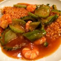 島野菜と小海老のおこげ