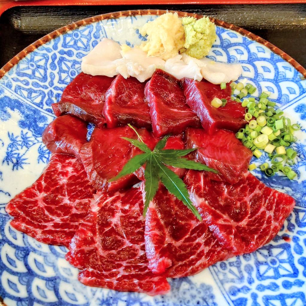 くじら肉刺身 刺身3種盛り