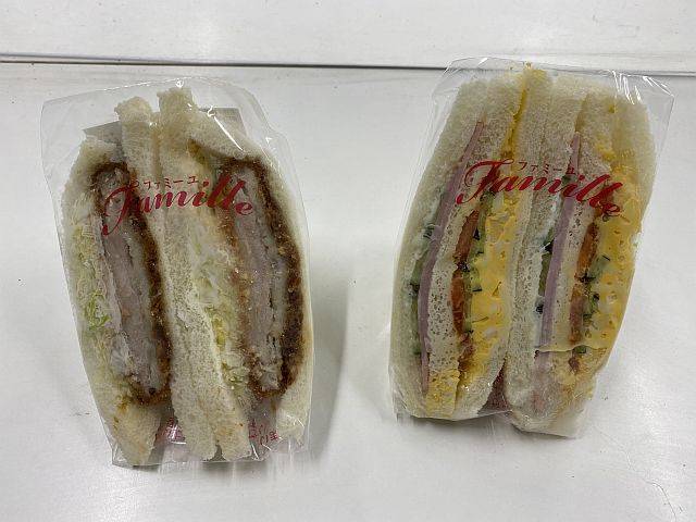 「ミックスサンド」と「ヒレカツ」