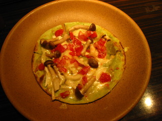 きのこのトルティーヤピッツァ