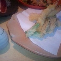 海老２本と野菜の天ぷら盛り